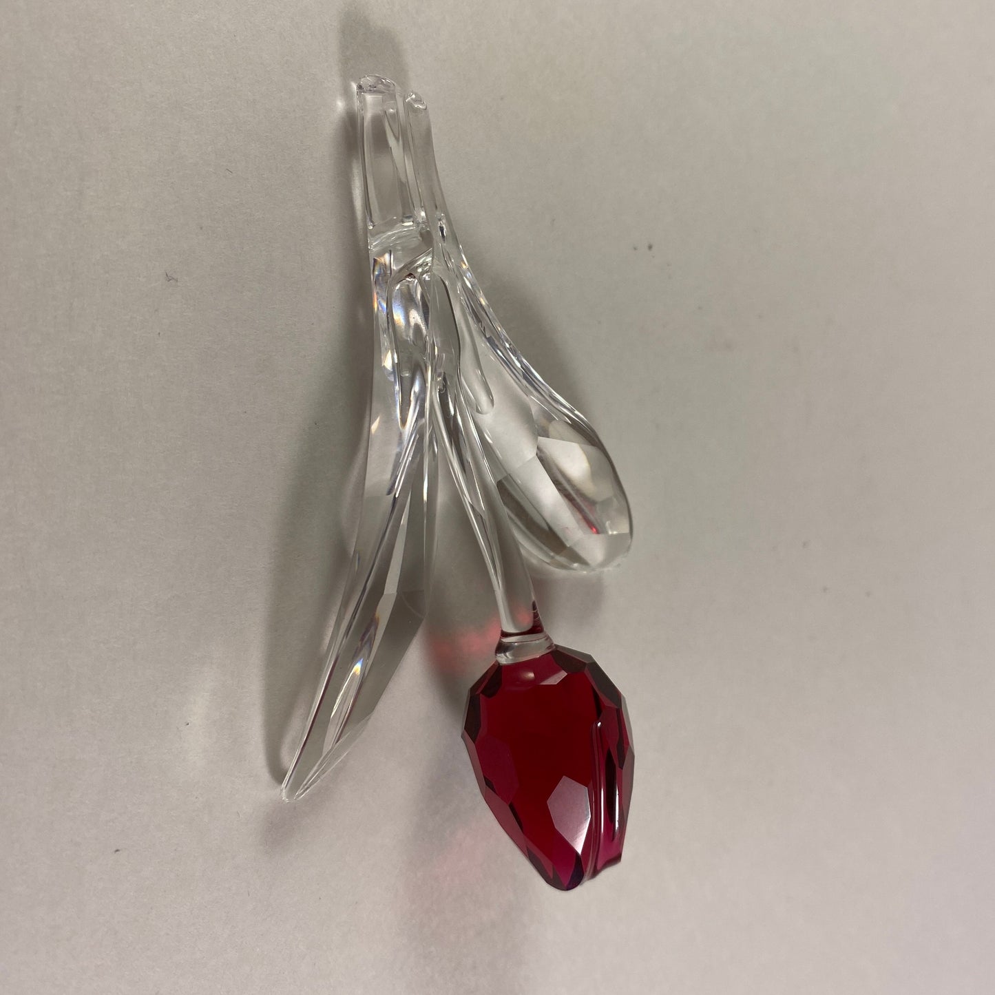 Swarovski Crystal Red Tulip 3.5 " inches Renewal Gift  Valentine Gift