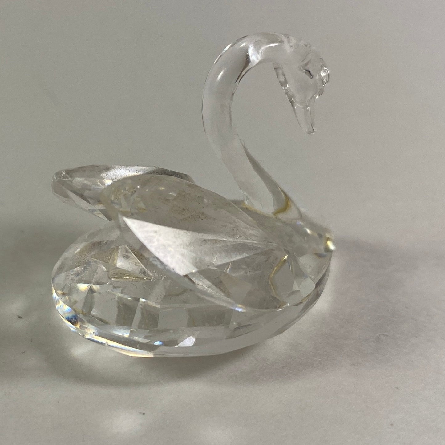 Vintage Swarovski Crystal Swan Figurine, Feathered Friends Collection