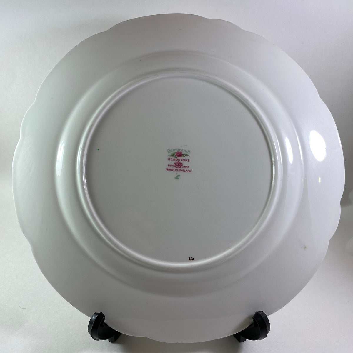 Rare Gladstone Rembrandt Dinner Plate, Pink Tulip & Gold Trim