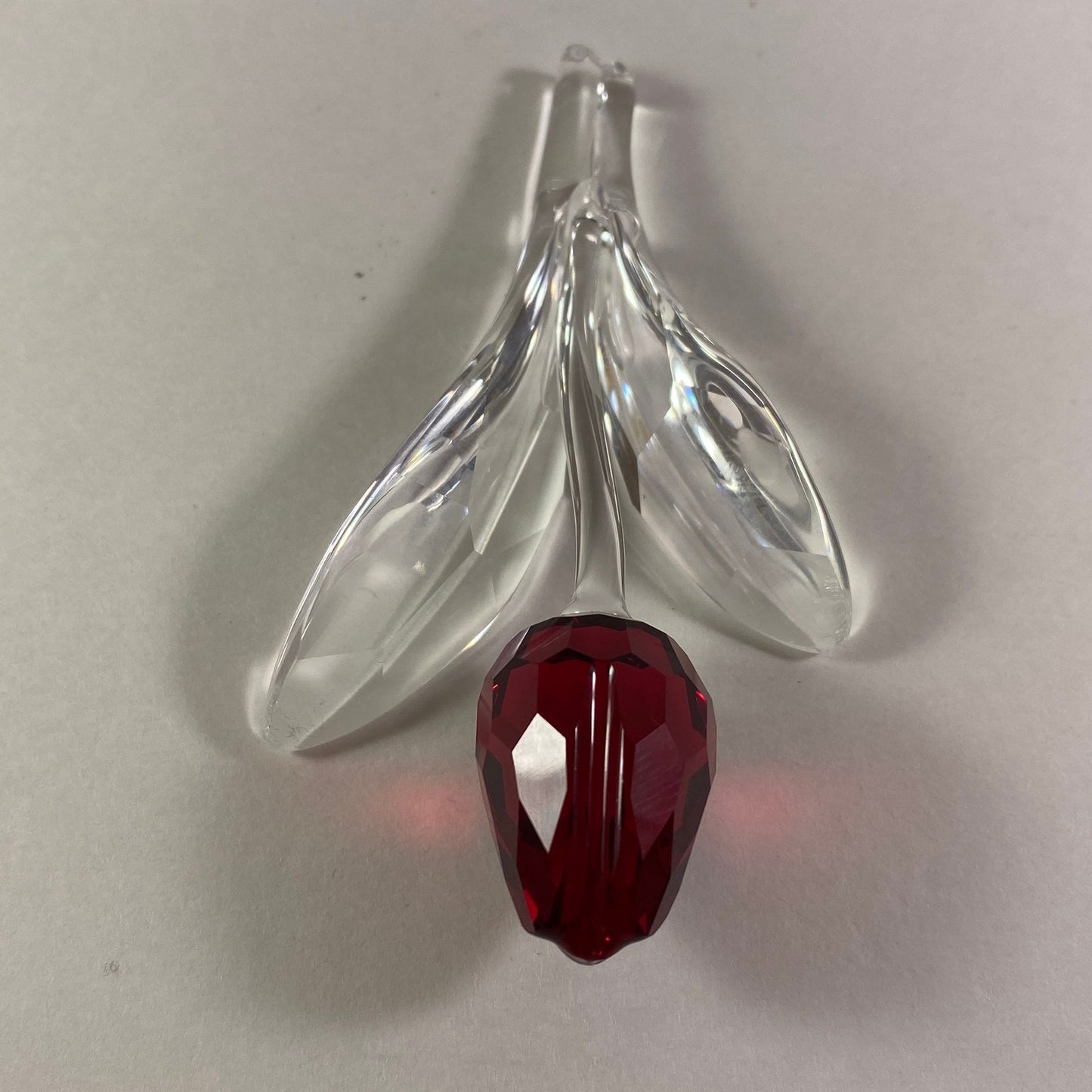 Swarovski Crystal Red Tulip 3.5 " inches Renewal Gift  Valentine Gift