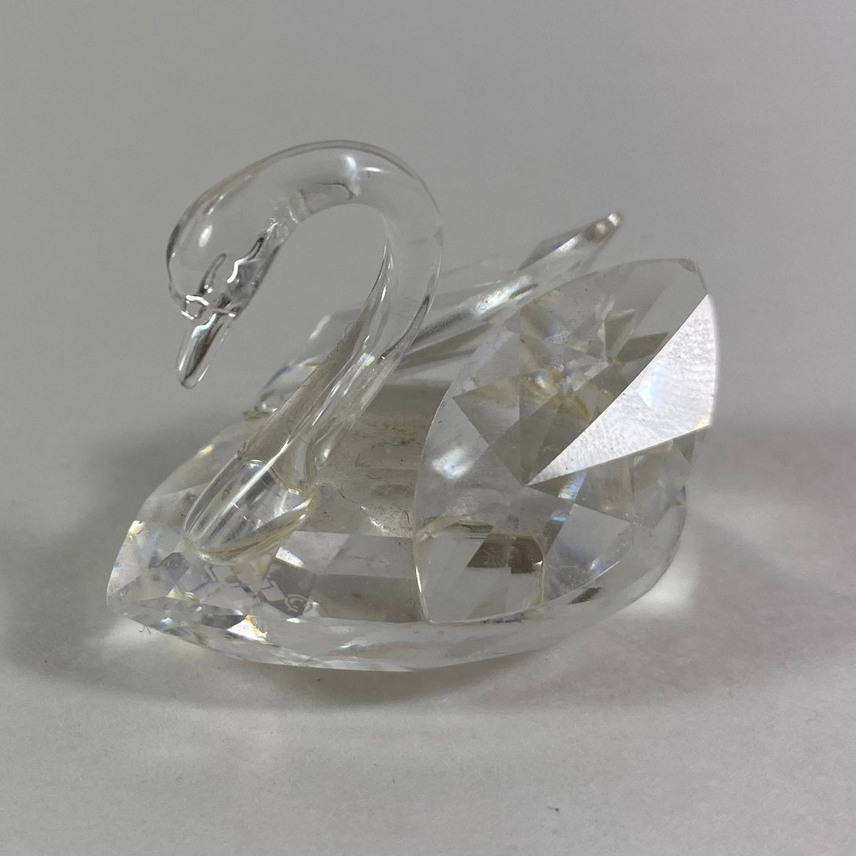 Vintage Swarovski Crystal Swan Figurine, Feathered Friends Collection