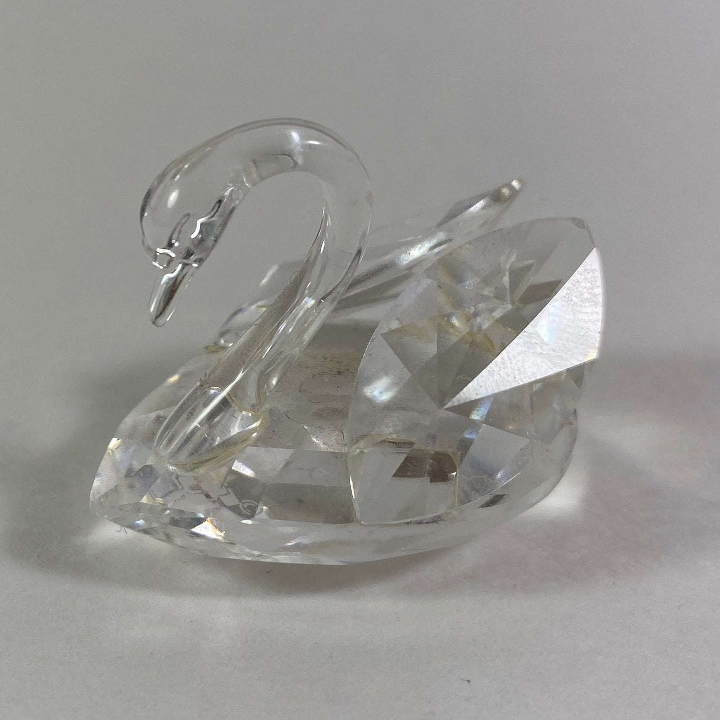 Vintage Swarovski Crystal Swan Figurine, Feathered Friends Collection