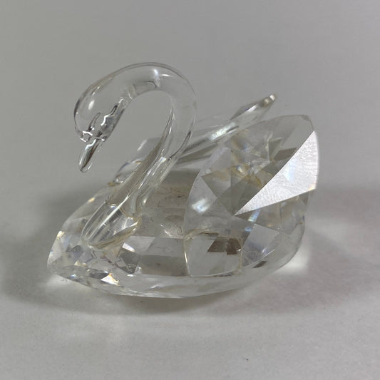 Vintage Swarovski Crystal Swan Figurine, Feathered Friends Collection
