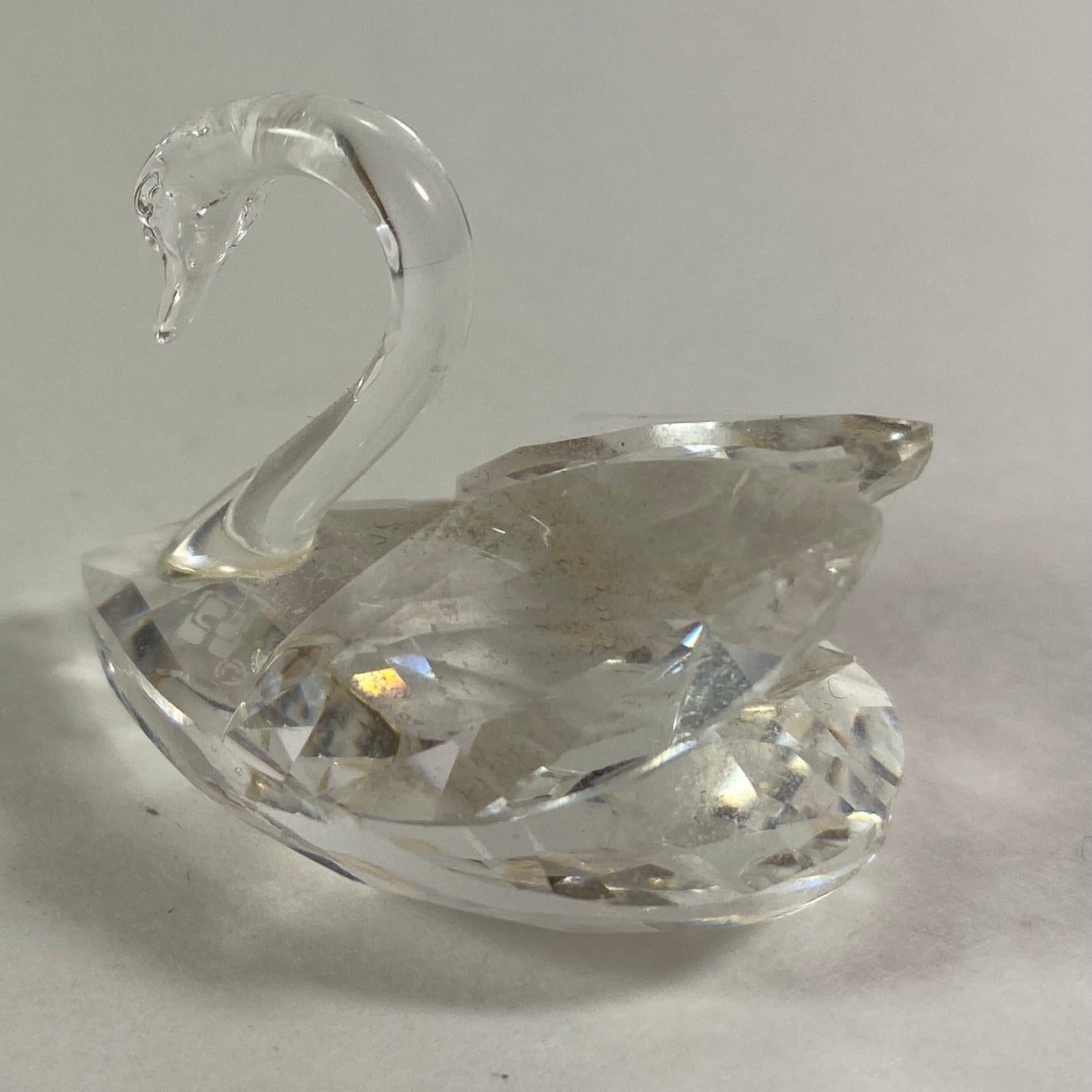 Vintage Swarovski Crystal Swan Figurine, Feathered Friends Collection