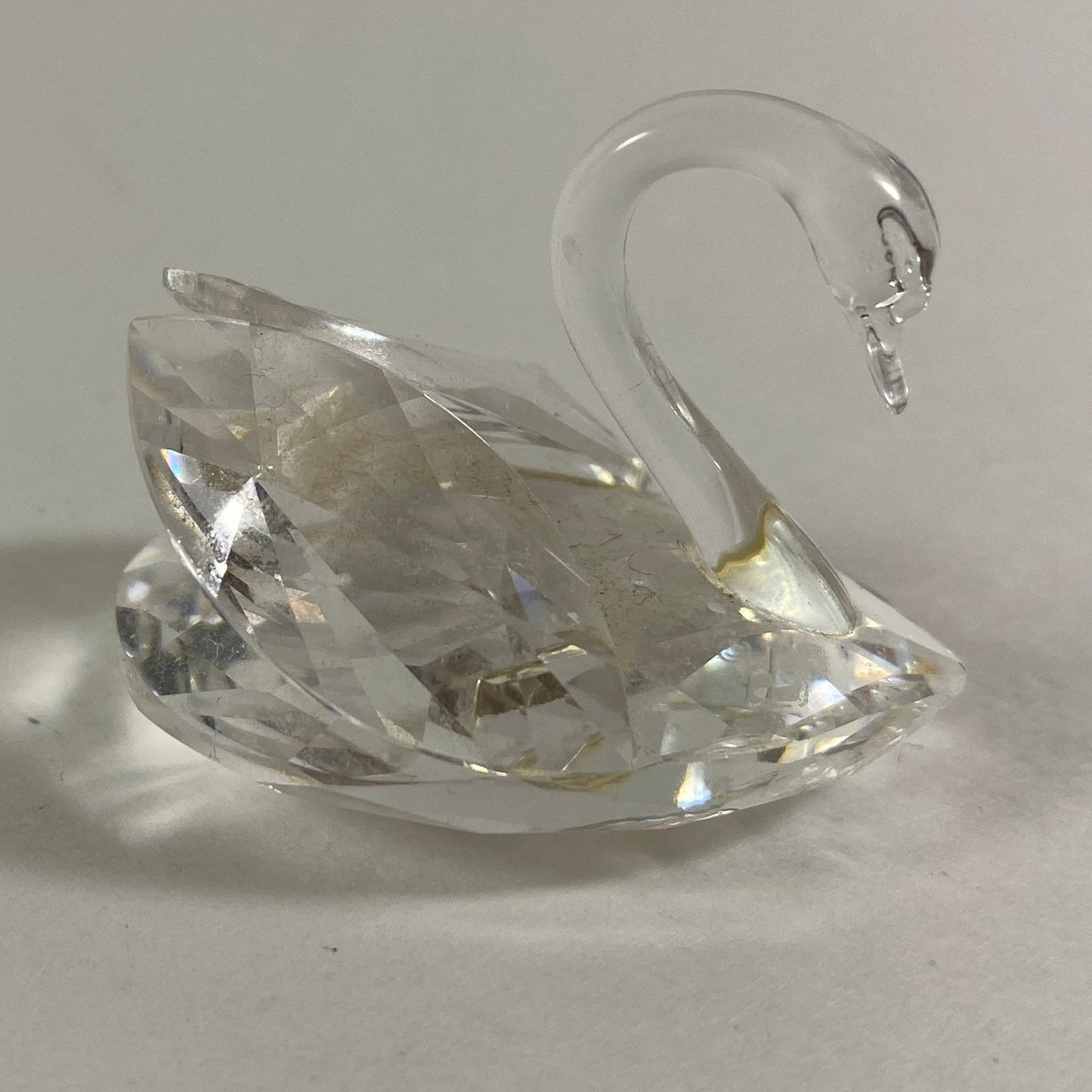 Vintage Swarovski Crystal Swan Figurine, Feathered Friends Collection
