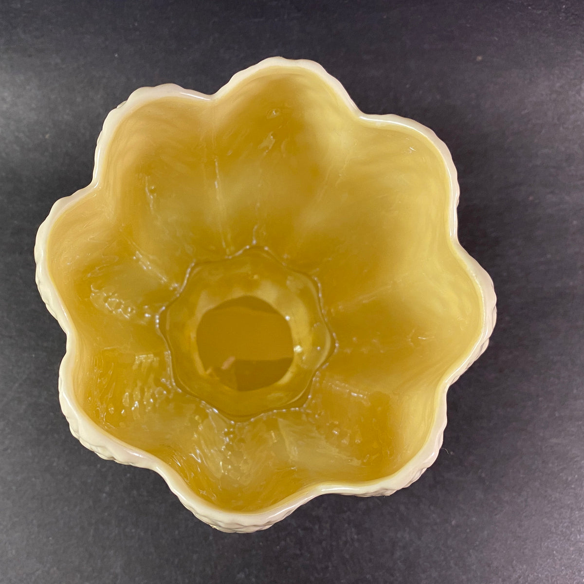 RARE !! Belleek bowl, Vase Limpet Design 4.25 Inch Tall Vintage Flower