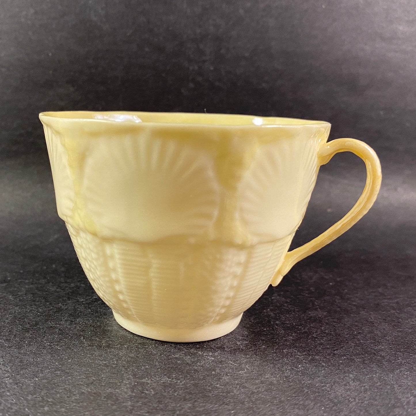 Rare Belleek  shell design white/beige teacup