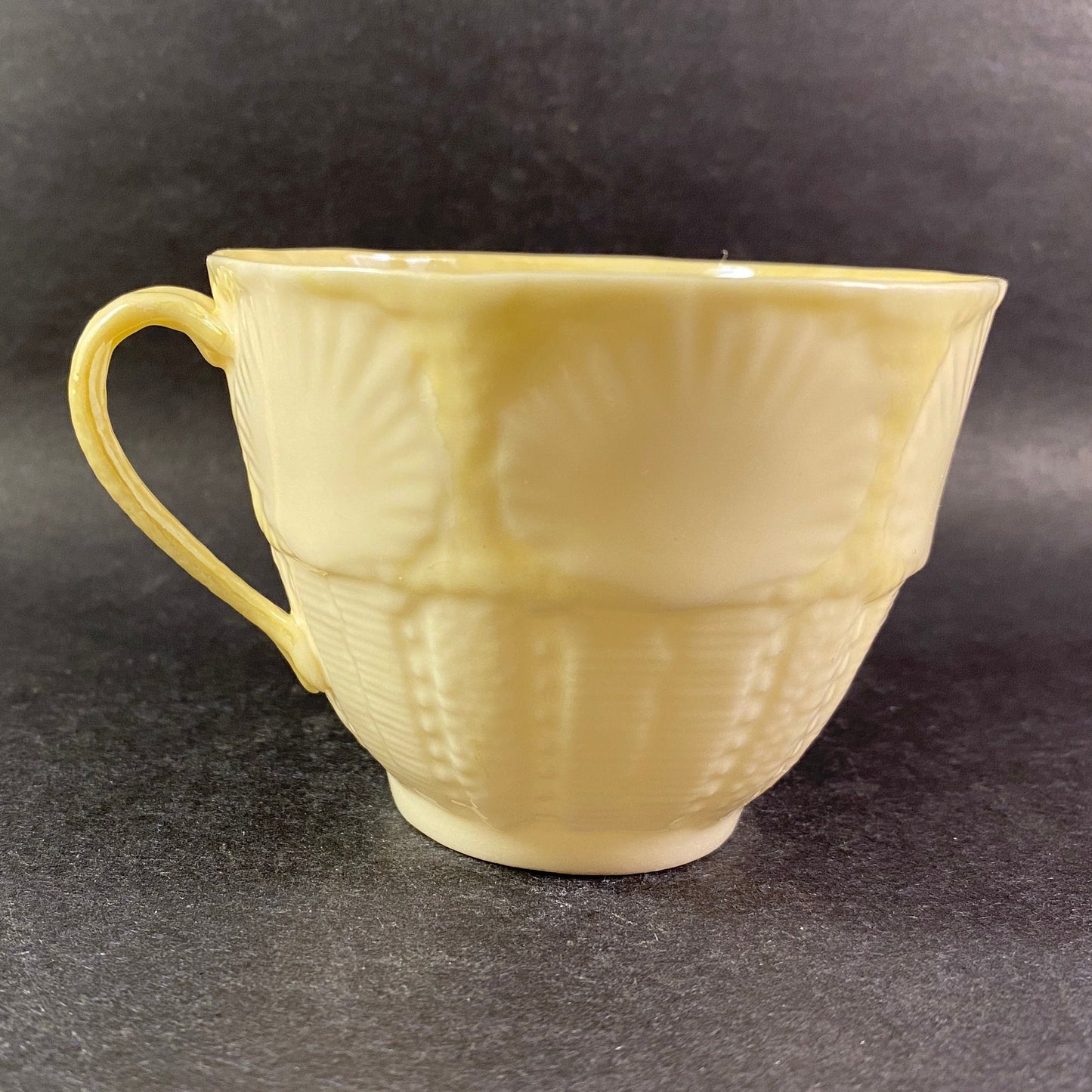 Rare Belleek  shell design white/beige teacup