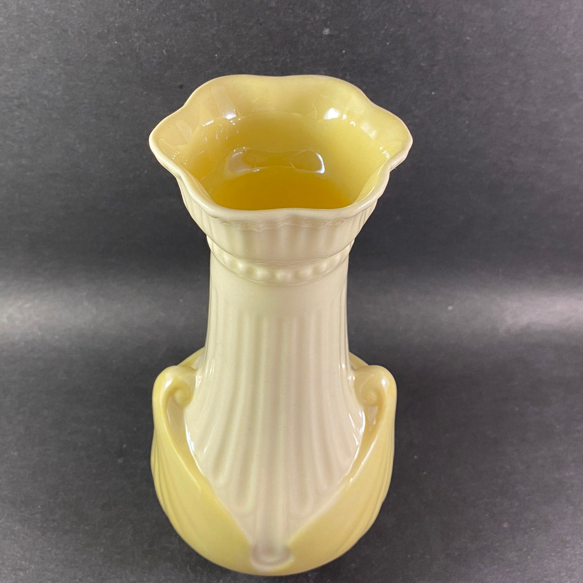 Vintage Belleek Tulip Vase in Moore Pattern Made in Ireland