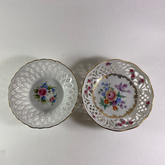 Vintage Klausenberg & Ausberg set of 2 small Pin dishes Germany