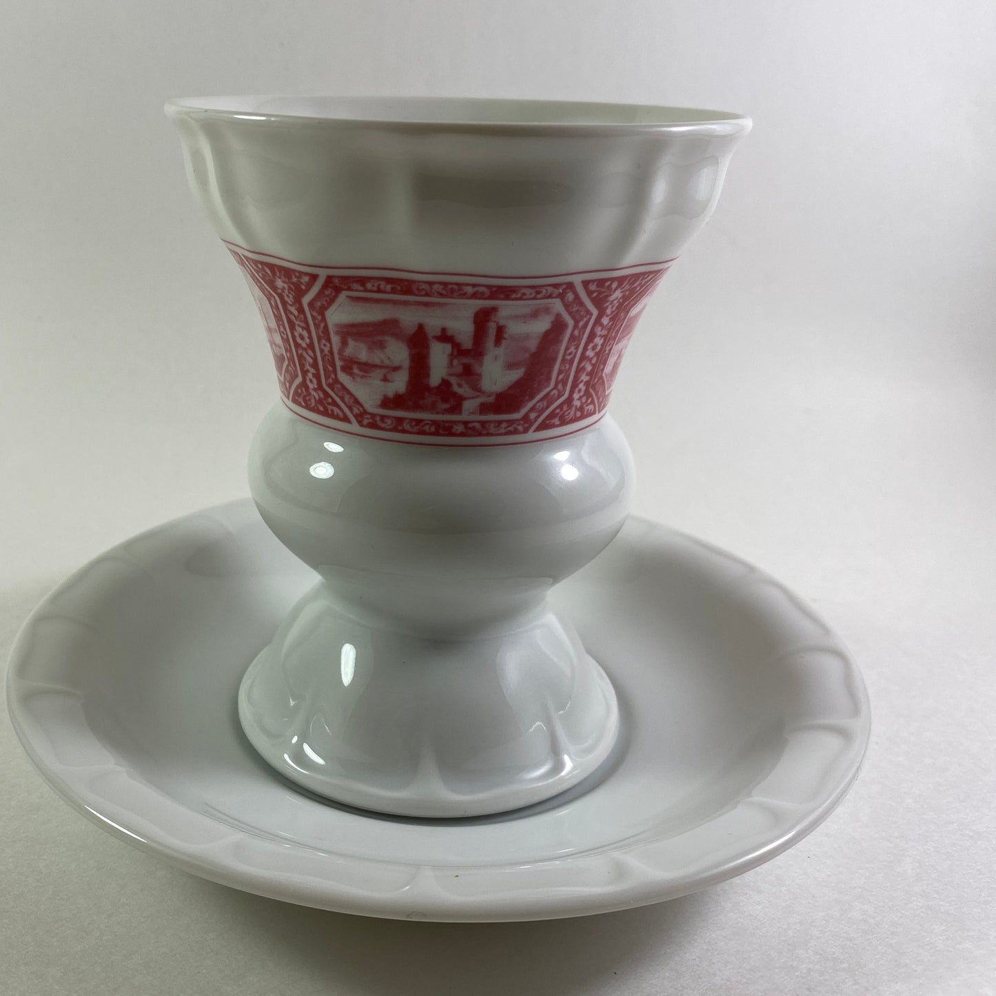 Villeroy Boch Coffee Cup Sets Ceramic Red White Heinrich Porcelain Germany -6 available