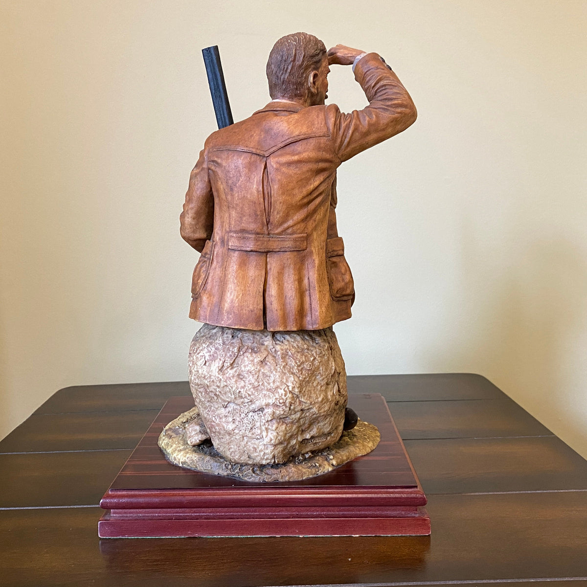 Jose Luis De Casasola Hunter Sculpture with Gun, COA