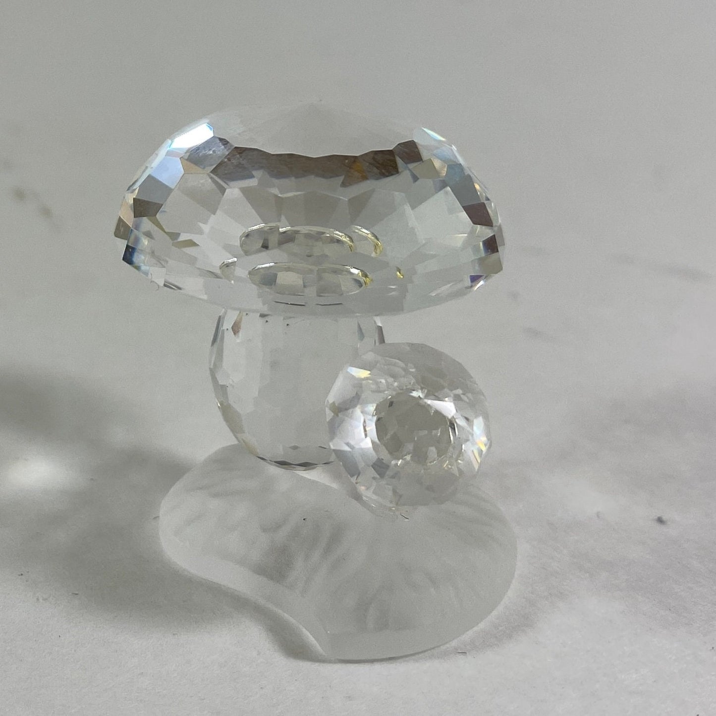 1996 Vintage Swarovski  silver Crystal  Mushrooms toad stool with box and CoA