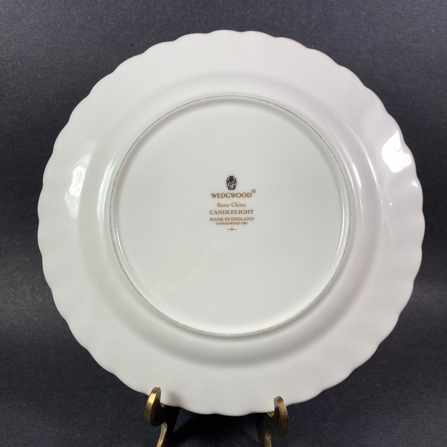 Rare Wedgwood bone china Candle light design bread plate side plate Made In England