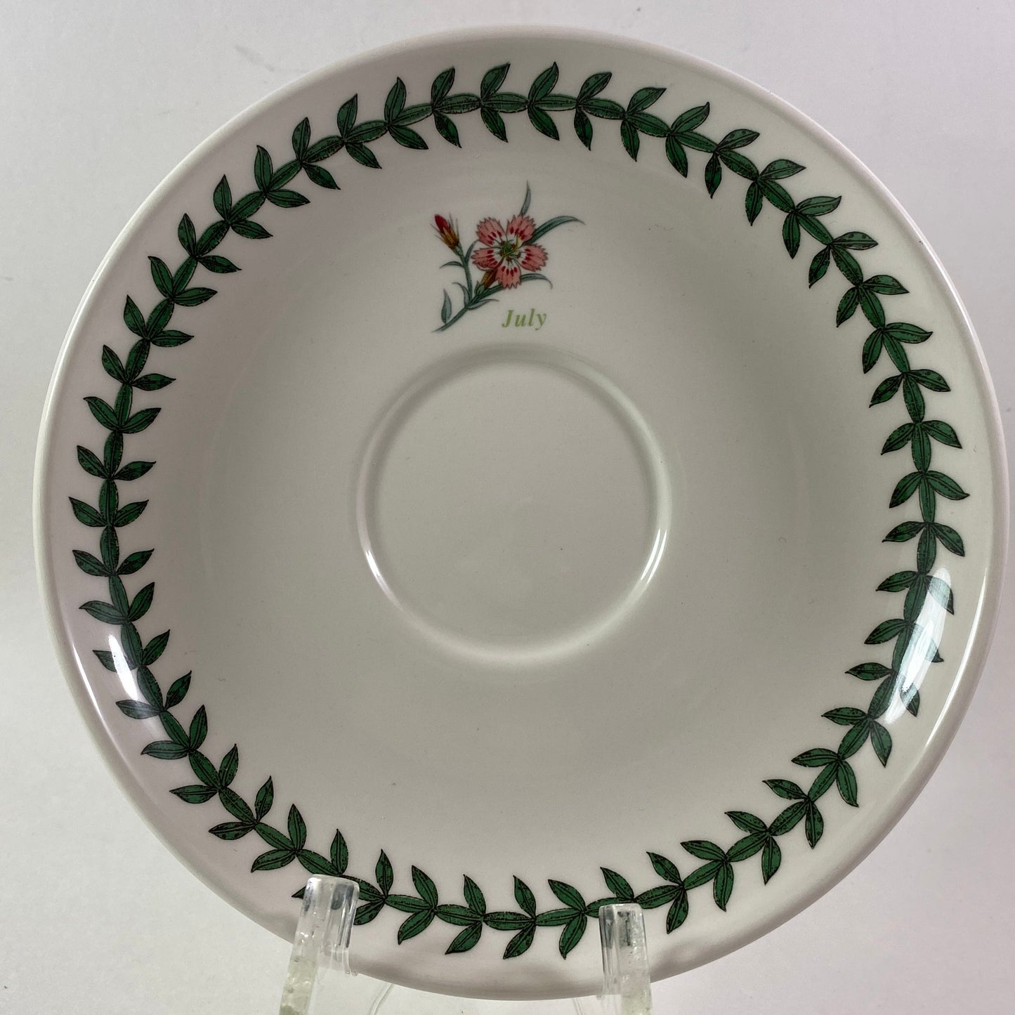 Portmeirion Botanic Garden  Dianthus caryophyllaceae Pinks Month JULY Cup Saucer