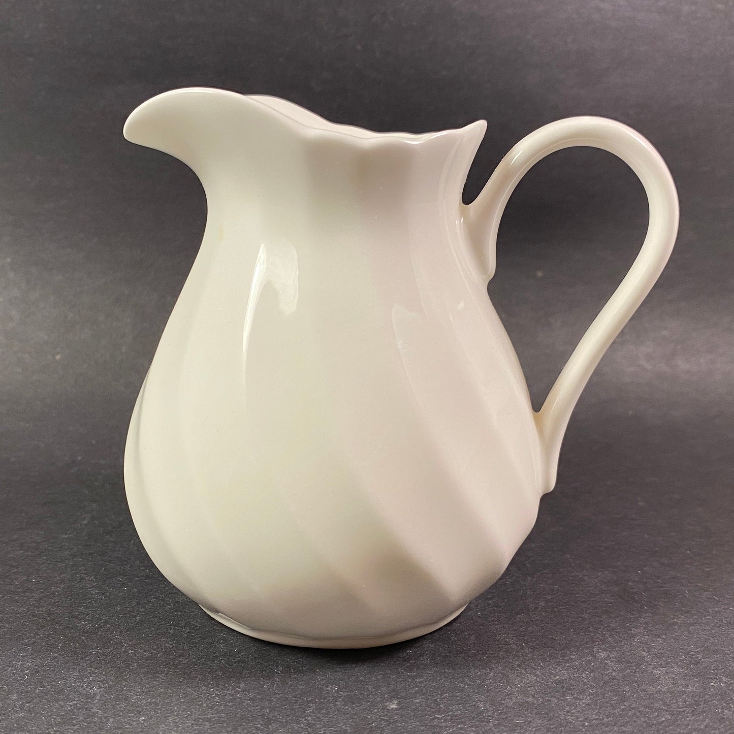 Vintage Wedgwood Candlelight Creamer  in white and swirl pattern