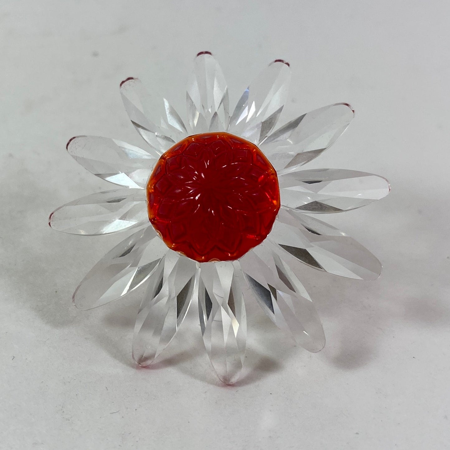 RARE !! Swarovski crystal Red Daisy figurine with original box