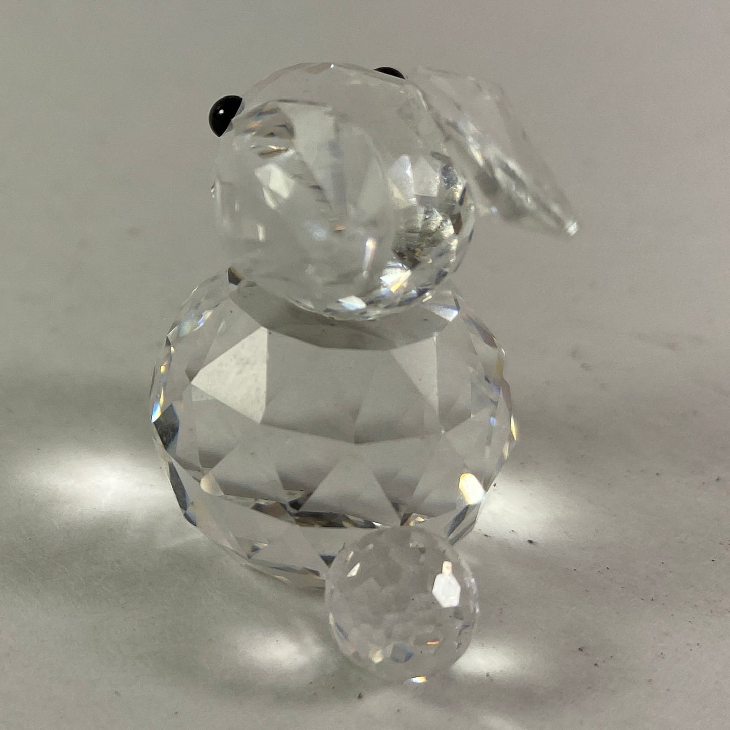 Swarovski Crystal mini Figurine Rabbit / Bunny Black Eyes – 3cms tall