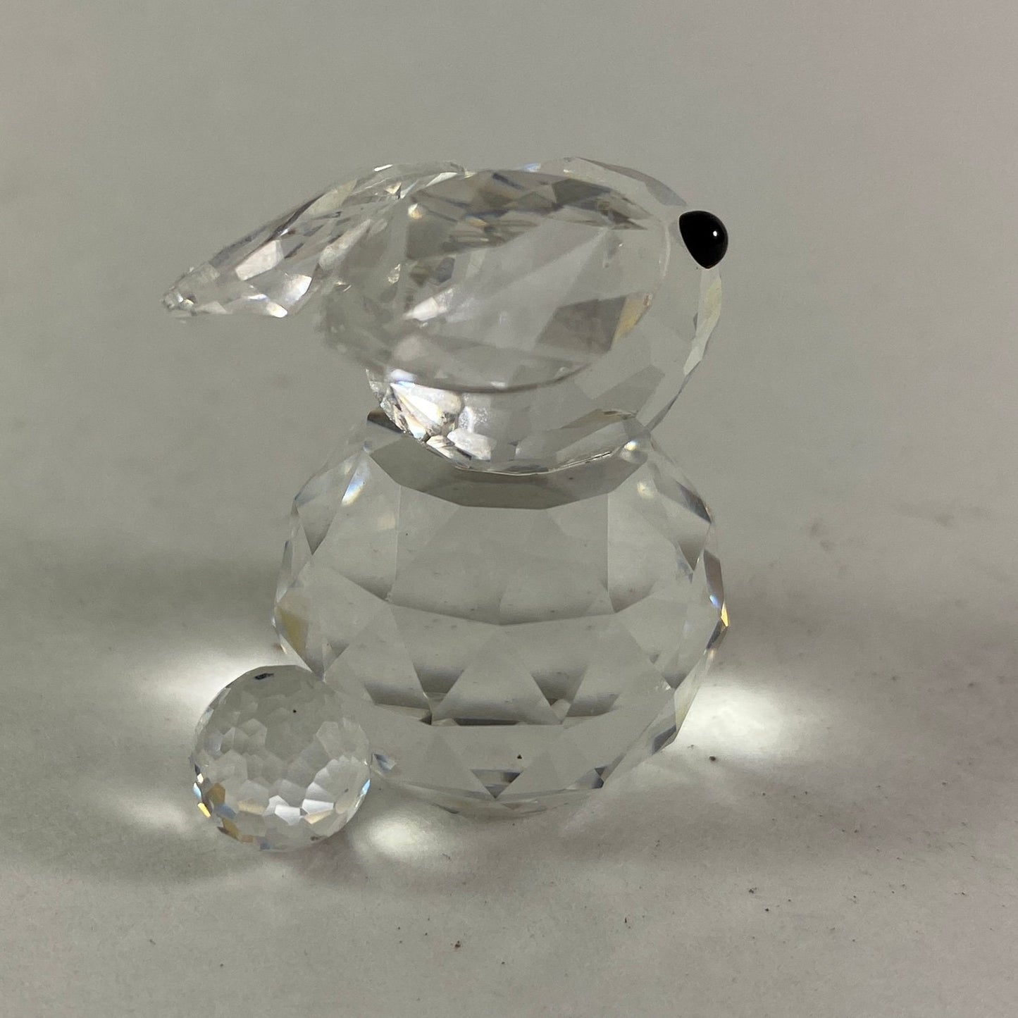 Swarovski Crystal mini Figurine Rabbit / Bunny Black Eyes – 3cms tall