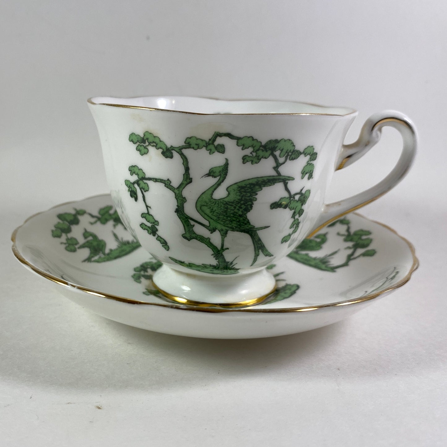 ROYAL CHELSEA, Evergreen, Teacup, and saucer, mint condition, Pattern #4930-A