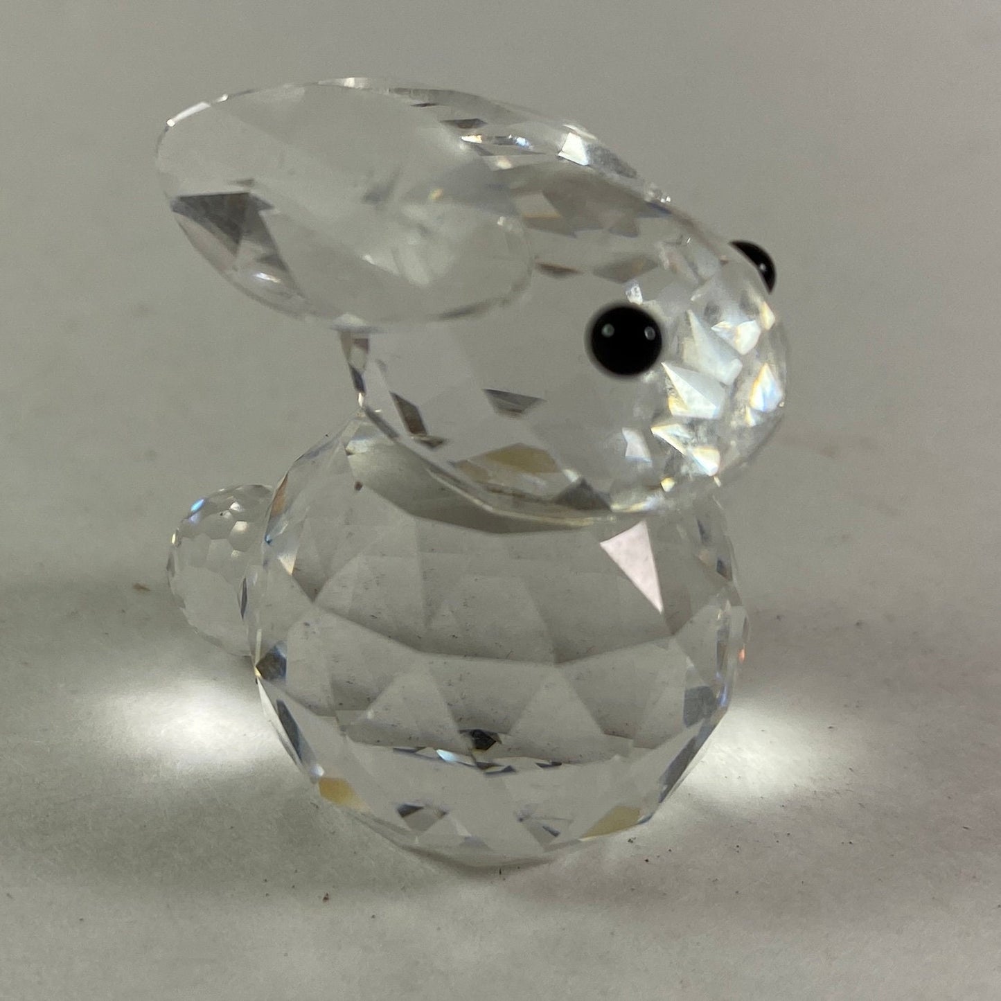 Swarovski Crystal mini Figurine Rabbit / Bunny Black Eyes – 3cms tall