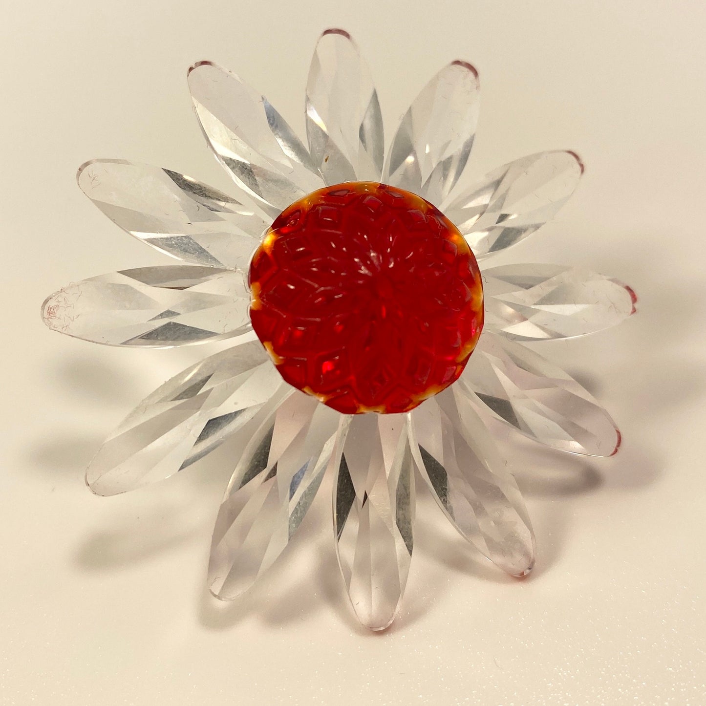 RARE !! Swarovski crystal Red Daisy figurine with original box