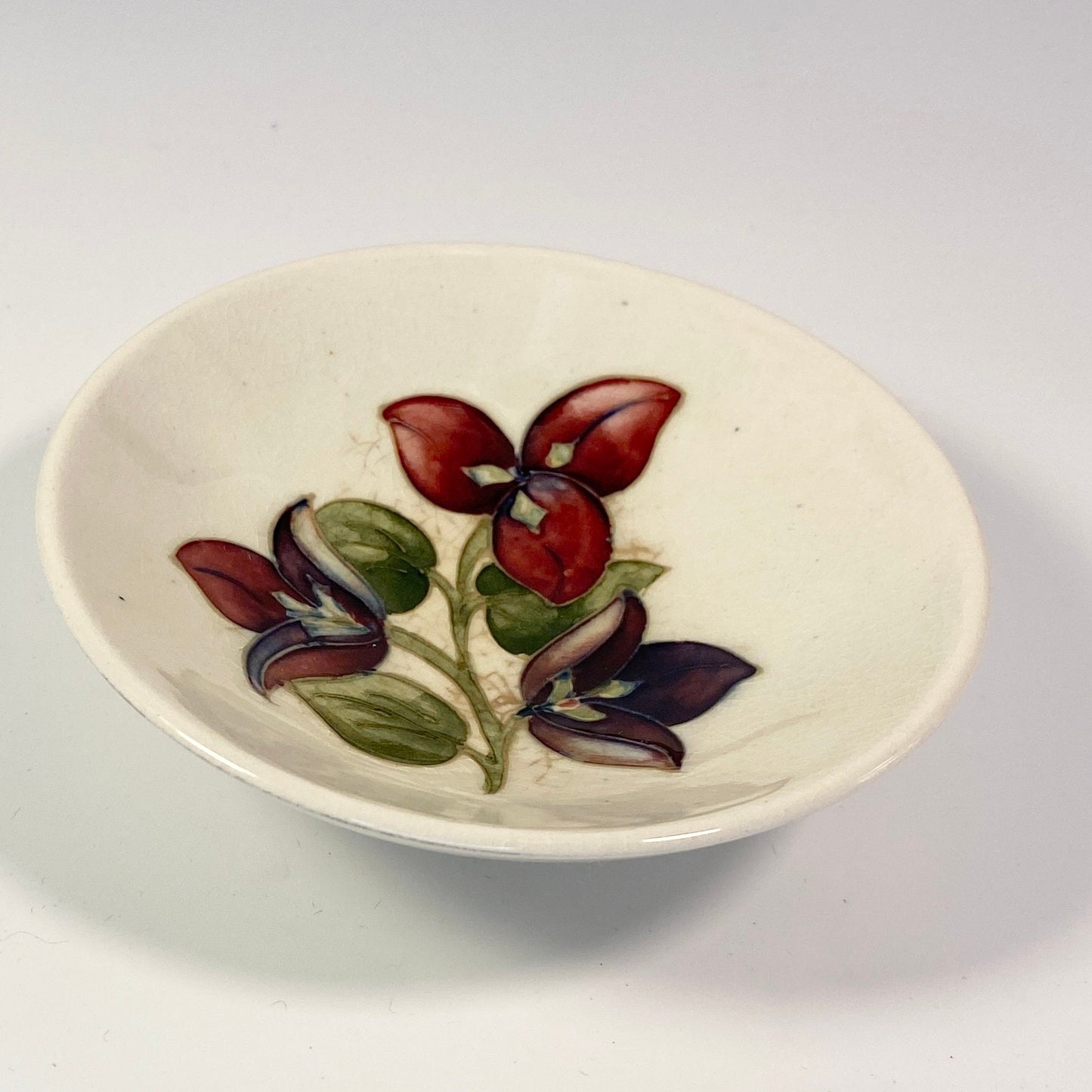 Extremely Rare MOORCROFT Bougainvillea  Floral Pin Dish England