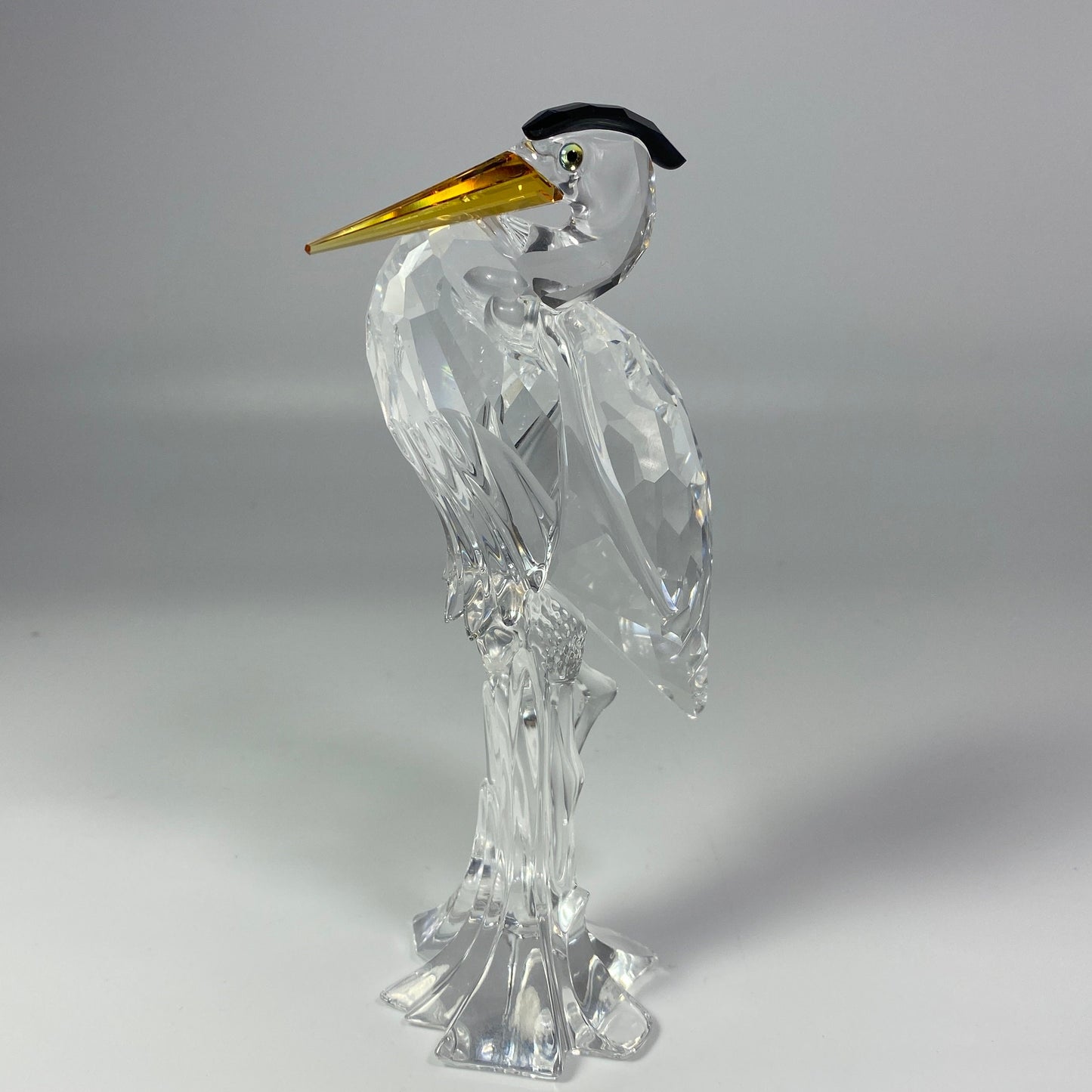 Swarovski 221627 Grey Heron Crystal large Figurine w/original Box CoA