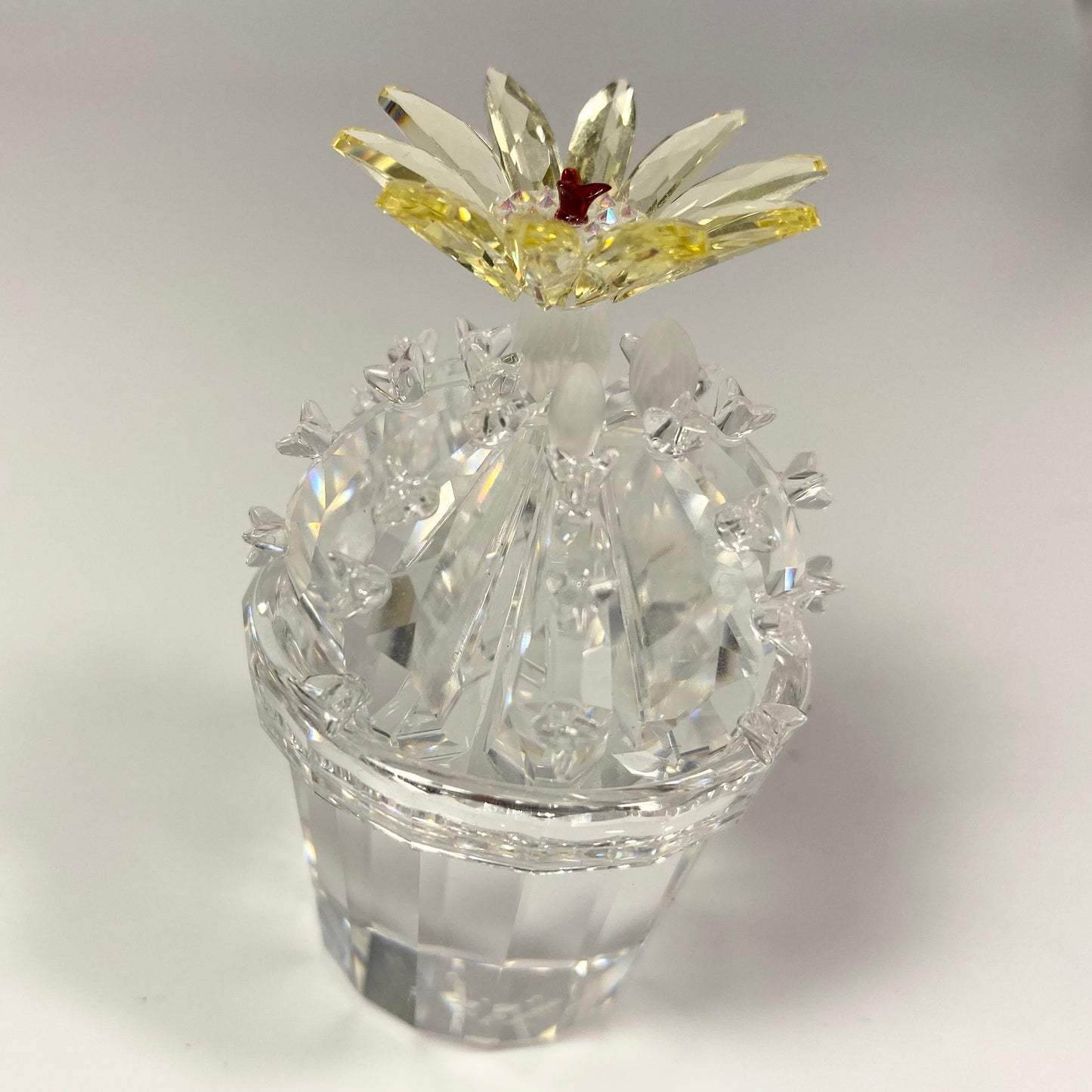 Retired Swarovski Crystal Flowering Cactus Figurine 291549 7484 NR000001 MIB