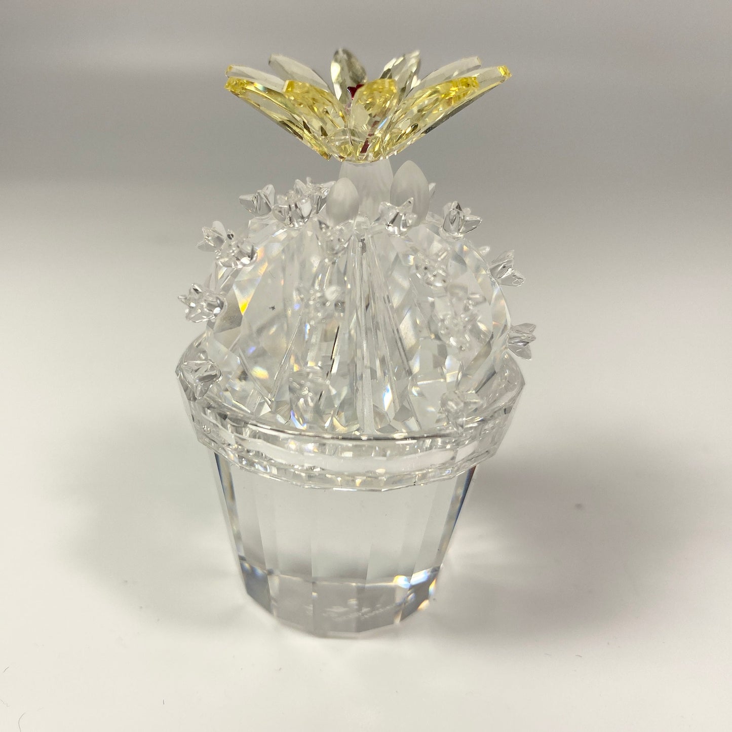 Retired Swarovski Crystal Flowering Cactus Figurine 291549 7484 NR000001 MIB