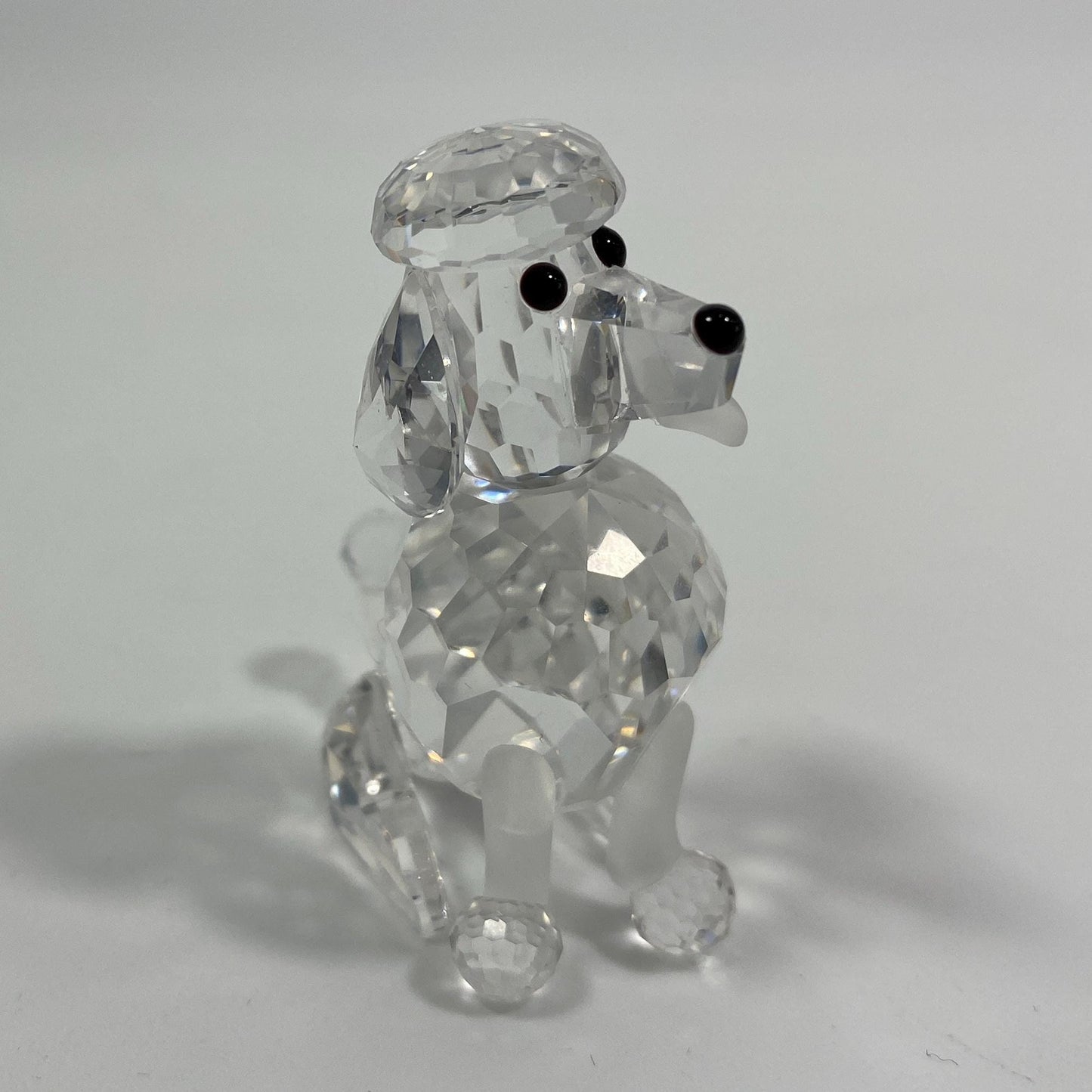 Swarovski 2 Inches Crystal Figurine Poodle Sitting 181317 original box with COA