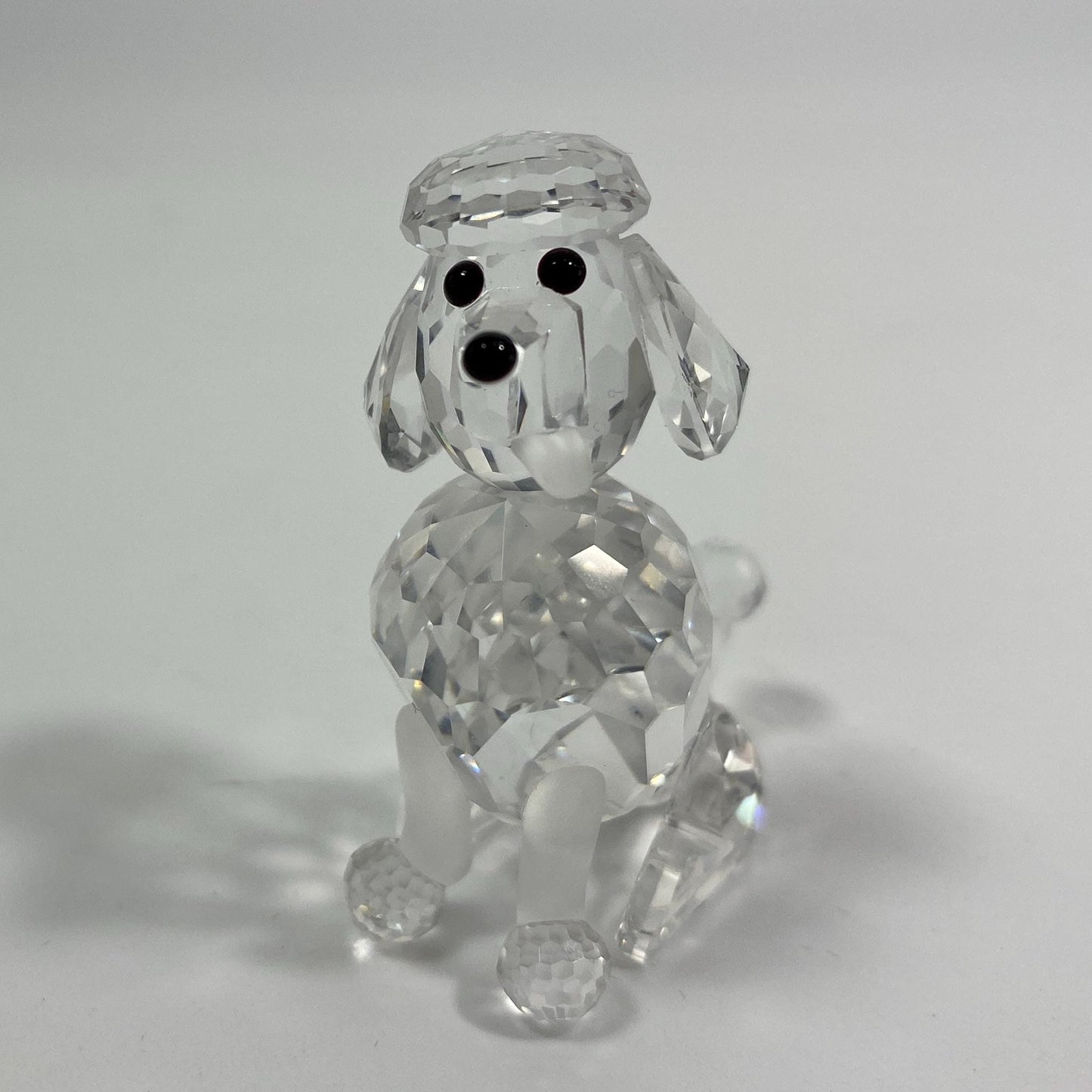 Swarovski 2 Inches Crystal Figurine Poodle Sitting 181317 original box with COA