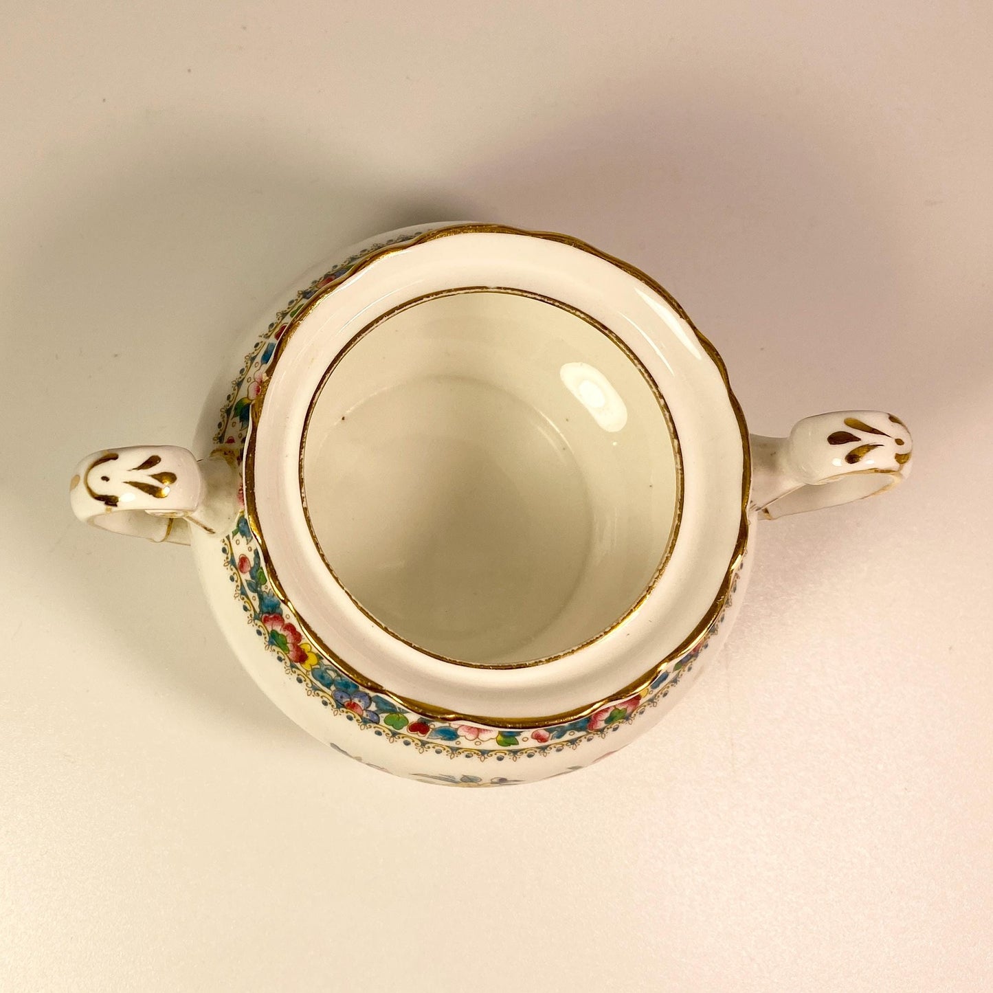 Vintage Foley Ming Rose Fine Bone China Creamer & Sugar Bowl Set
