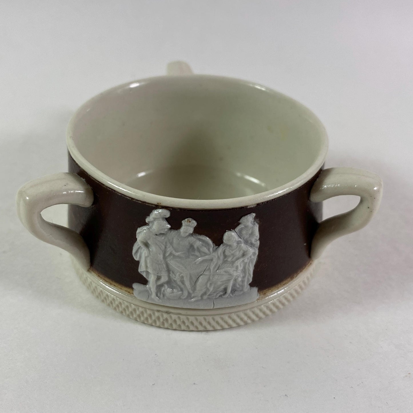 Antique Wedgwood brown unmarked salt sellers