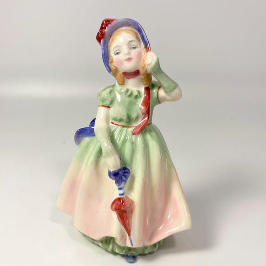 Vintage Royal Doulton Babie 1935 Young Girl With Umbrella 4.75” Tall