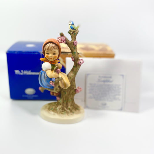 RARE !! 1970-1990 Hummel Goebel Apple Tree Girl 141/1 Bird In Tree 6" inches MIB