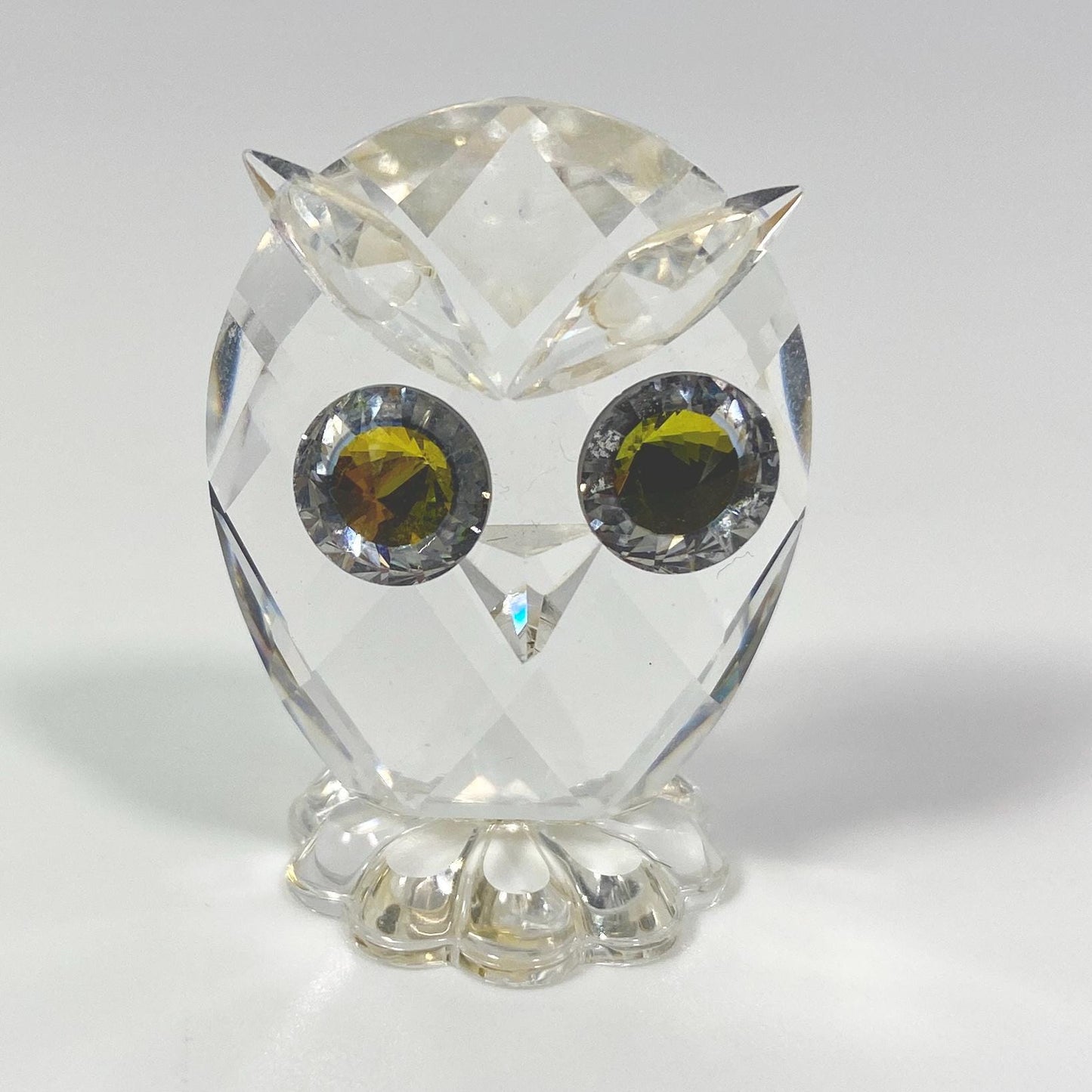 Swarovski Crystal Small Figurine Owl w Multicolor Eyes # 7654NR38 with box