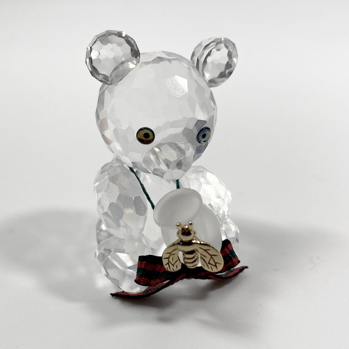 RARE Swarovski Bear  Honey Pot and Bow Tiny Figurine Chris Bear Orig Box 213068