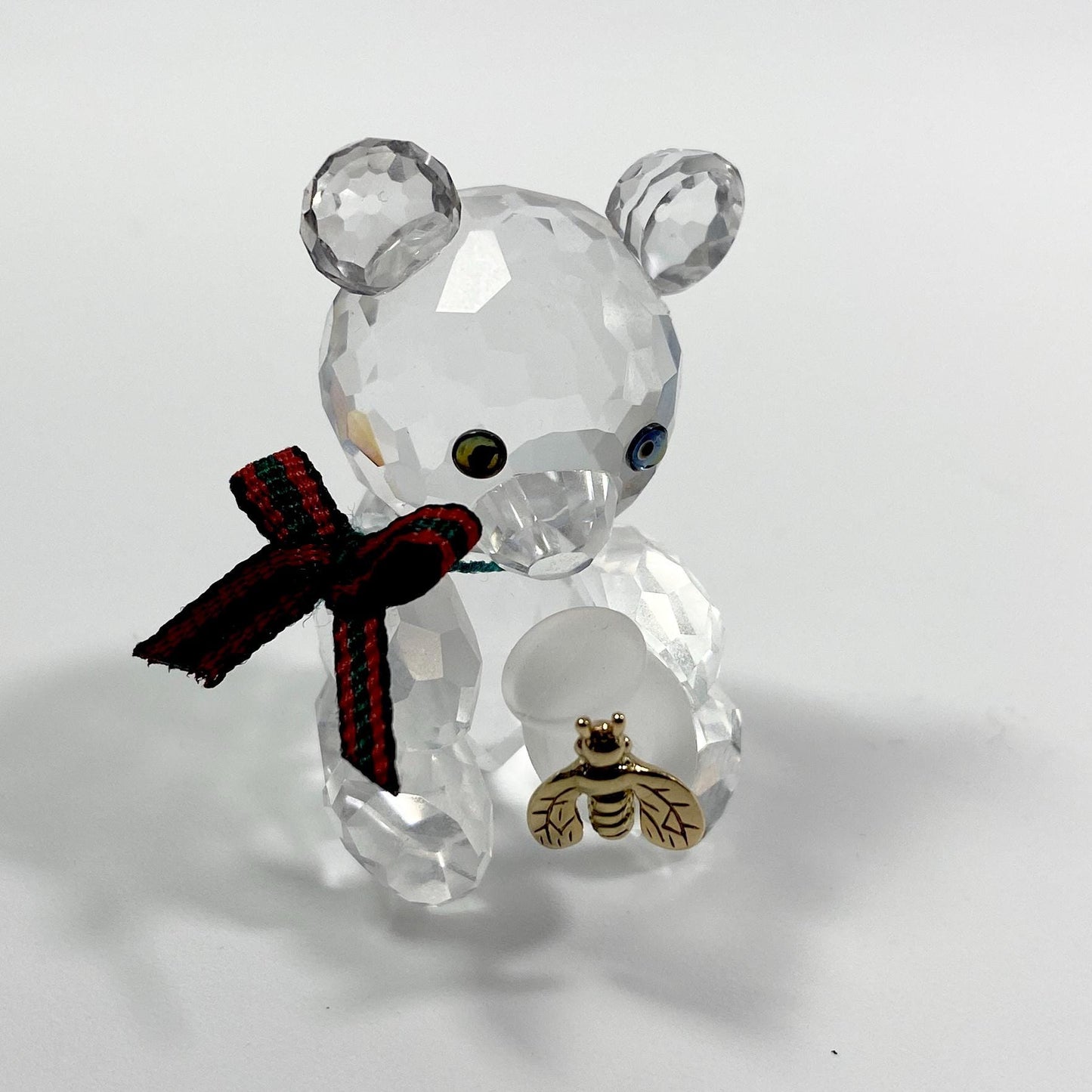 RARE Swarovski Bear  Honey Pot and Bow Tiny Figurine Chris Bear Orig Box 213068