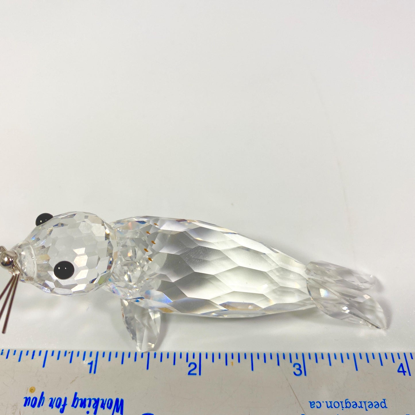Swarovski large 4 inches Crystal Seal w/ Whiskers Figurine 7646 NR 85