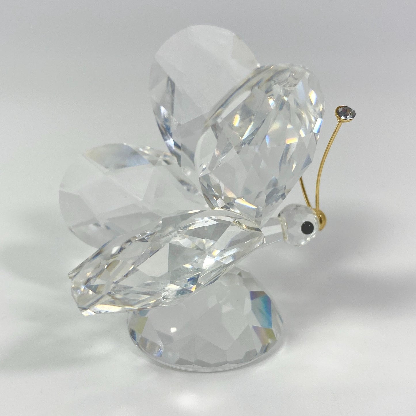 Swarovski large  Butterfly figurine with golden antenna with box