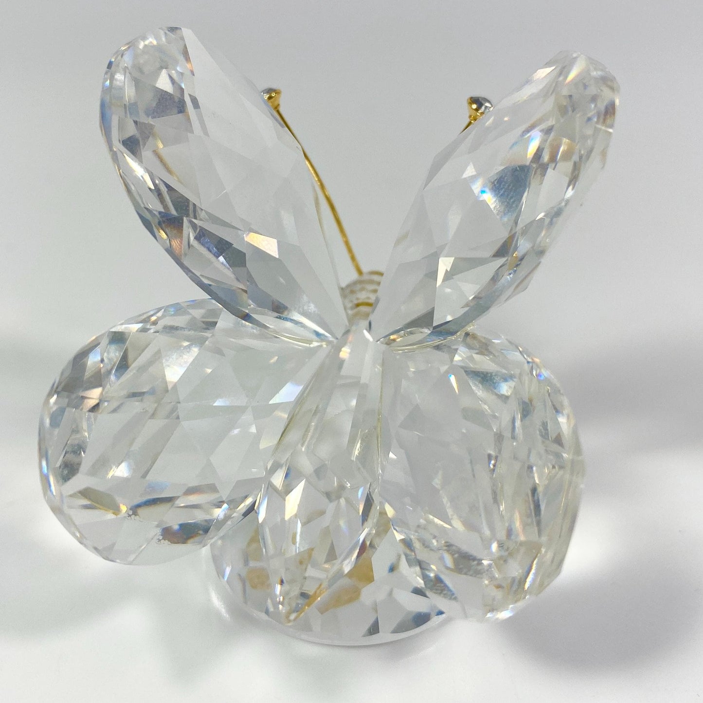 Swarovski large  Butterfly figurine with golden antenna with box