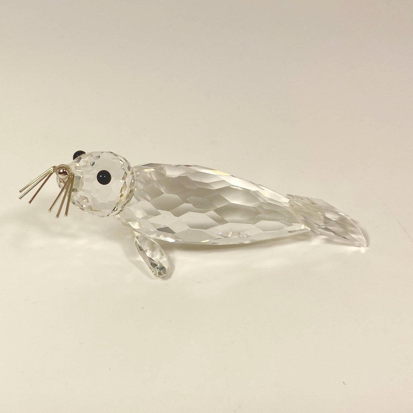 Swarovski large 4 inches Crystal Seal w/ Whiskers Figurine 7646 NR 85