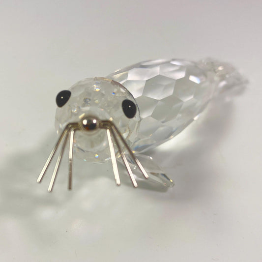 Swarovski large 4 inches Crystal Seal w/ Whiskers Figurine 7646 NR 85