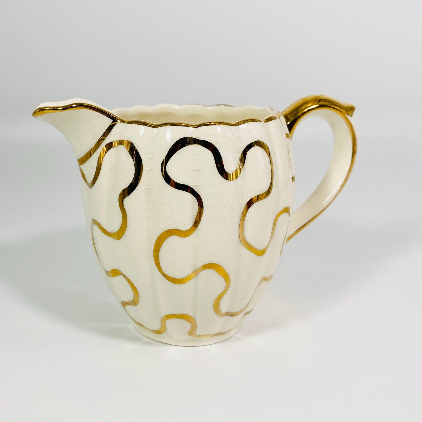 RARE !!  Gibsons Numbered Staffordshire England  Creamer Open Sugar Bowl Set