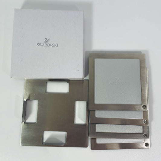 Set Of Four  Coasters With Swarovski  name & Crystal embedded