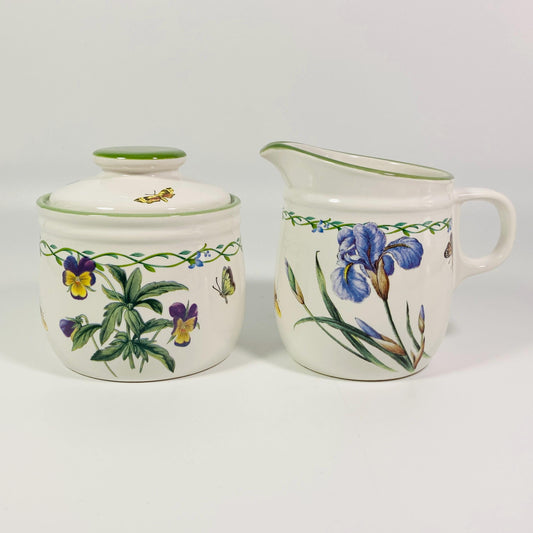 Studio Nova “Garden Bloom” Creamer and Sugar Bowl with Lid