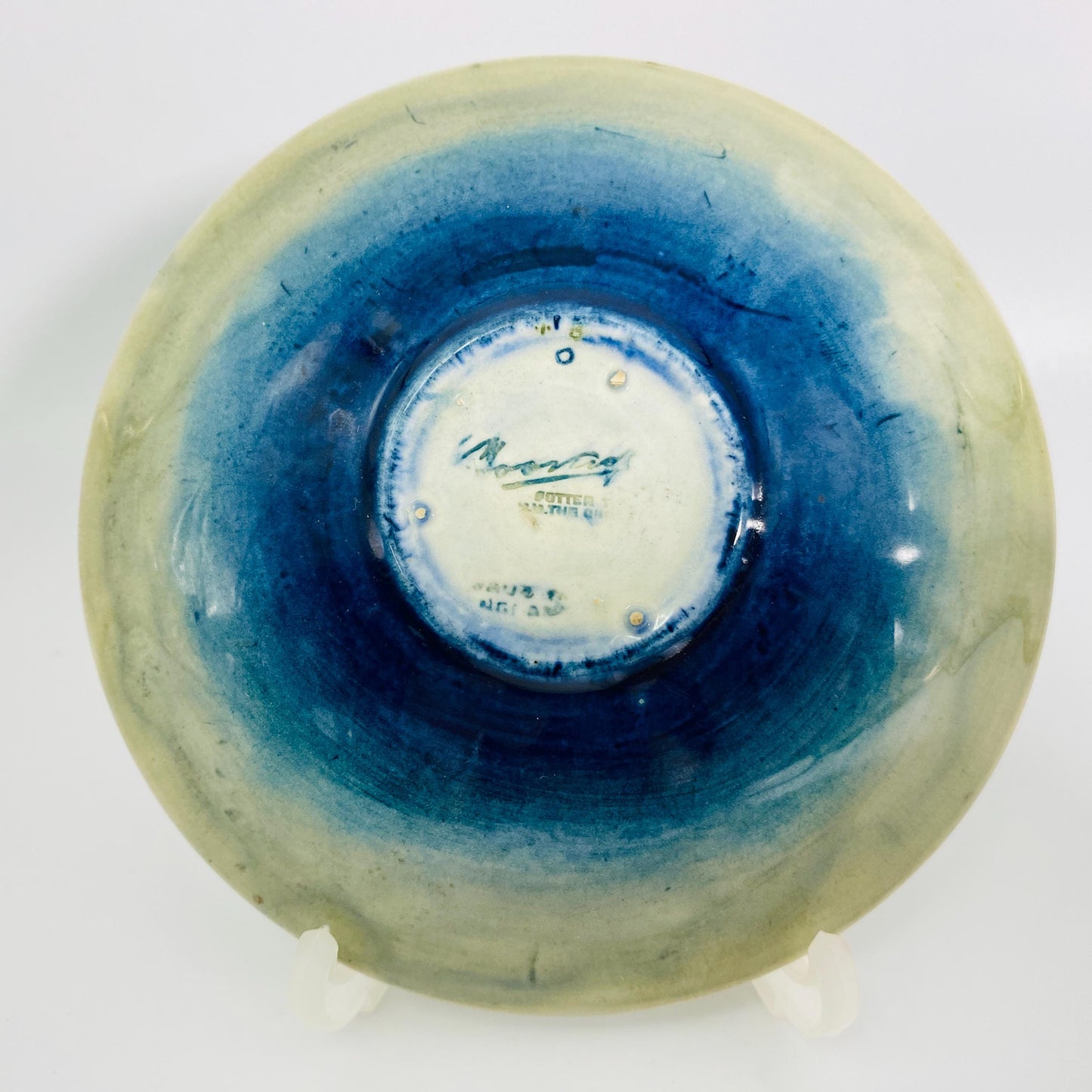 Antique Moorcroft Pottery 5.5 inchs Plate With Pink Iris floral design ,England