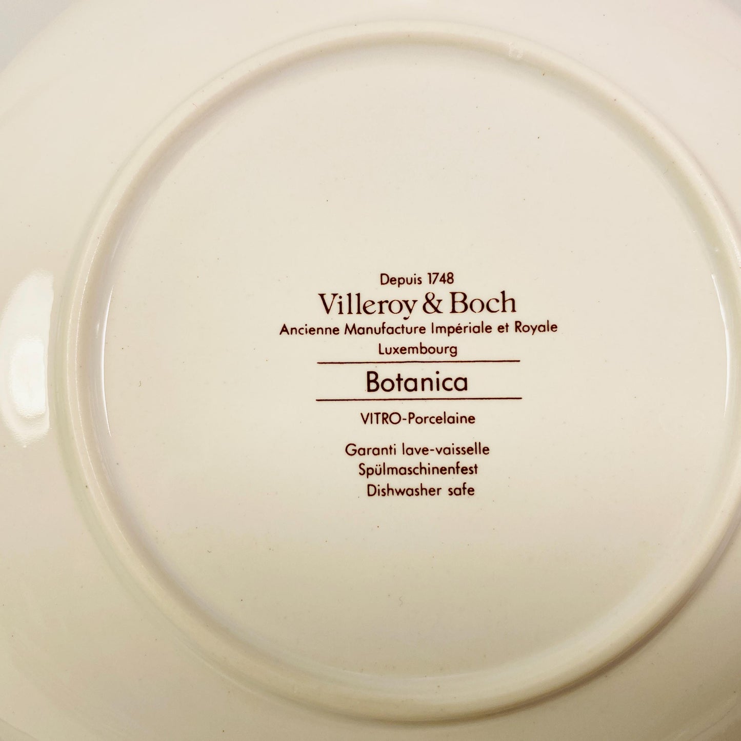 Set of 4 Villeroy & Boch Botanica Myosotis Palustris w/root Saucers 6" Plates