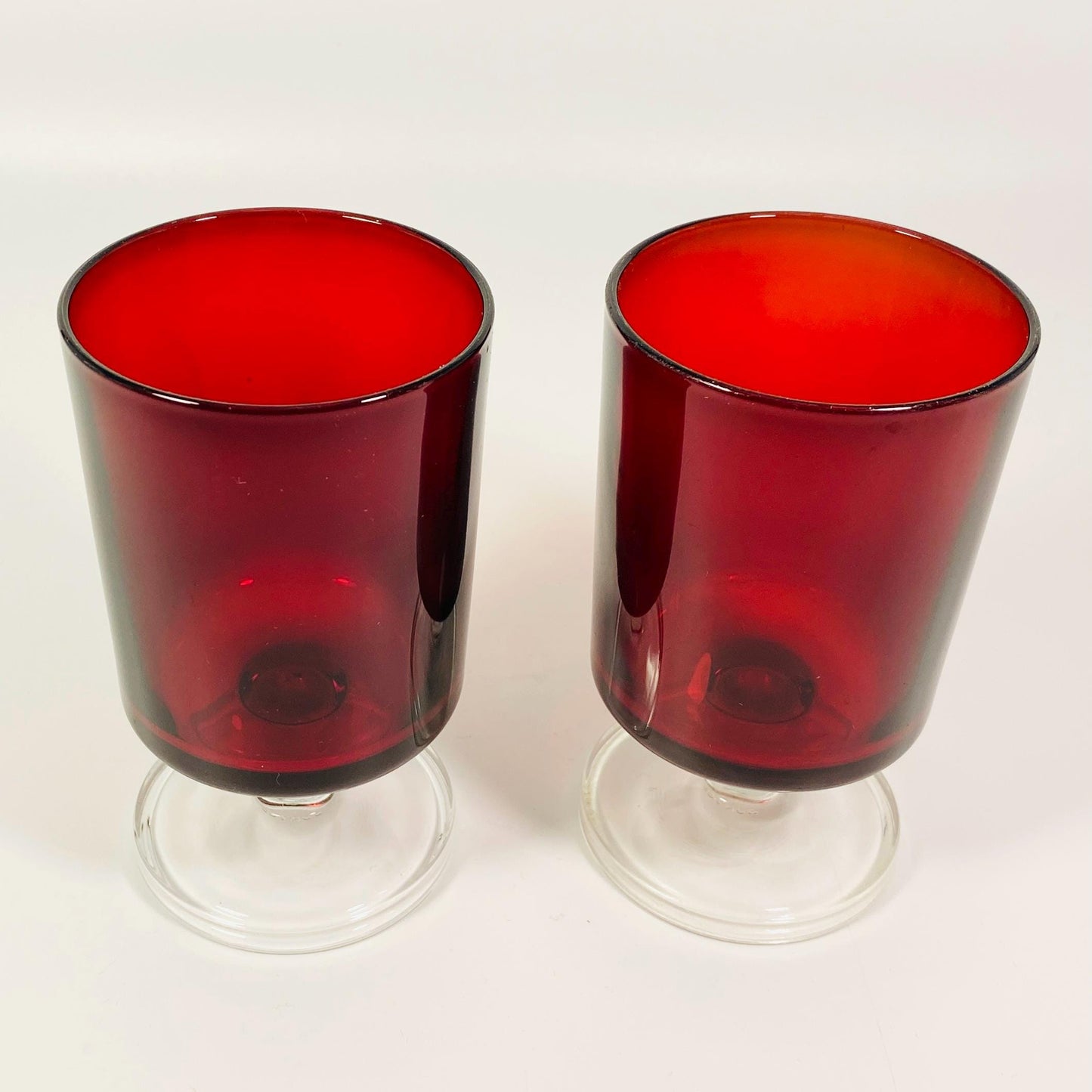 Luminarc Cavalier France Ruby Red Wine Glass  4 1/2”;  5 oz; Set of 2